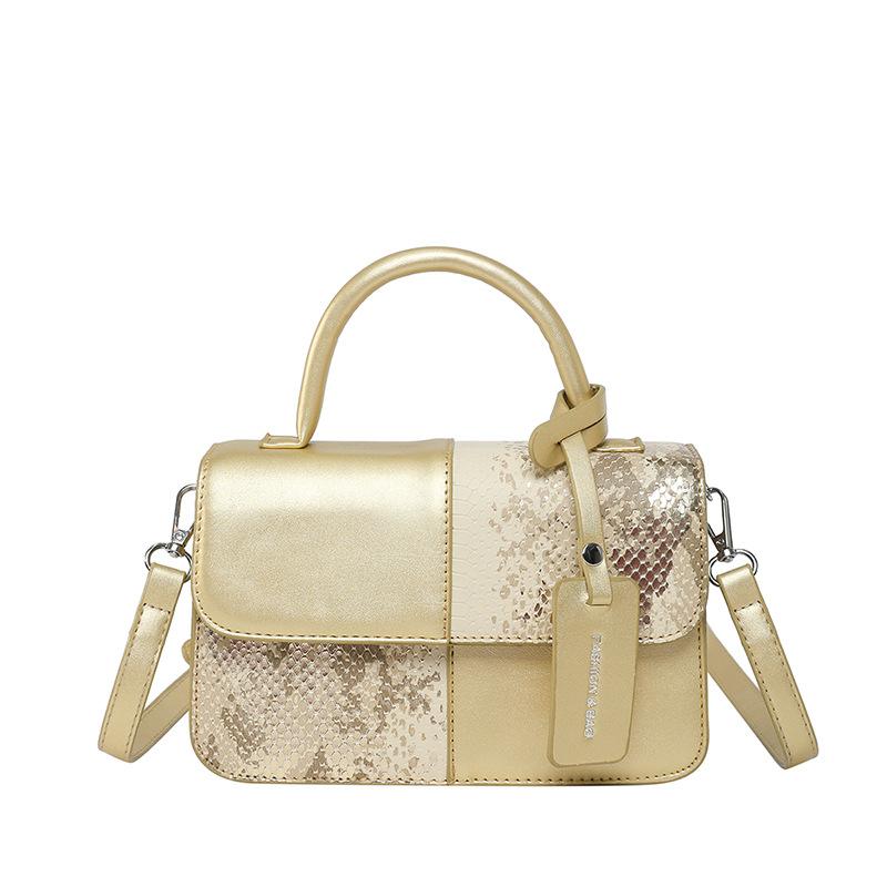 Niche bag women's new summer versatile shoulder messenger bag splicing portable small square bag