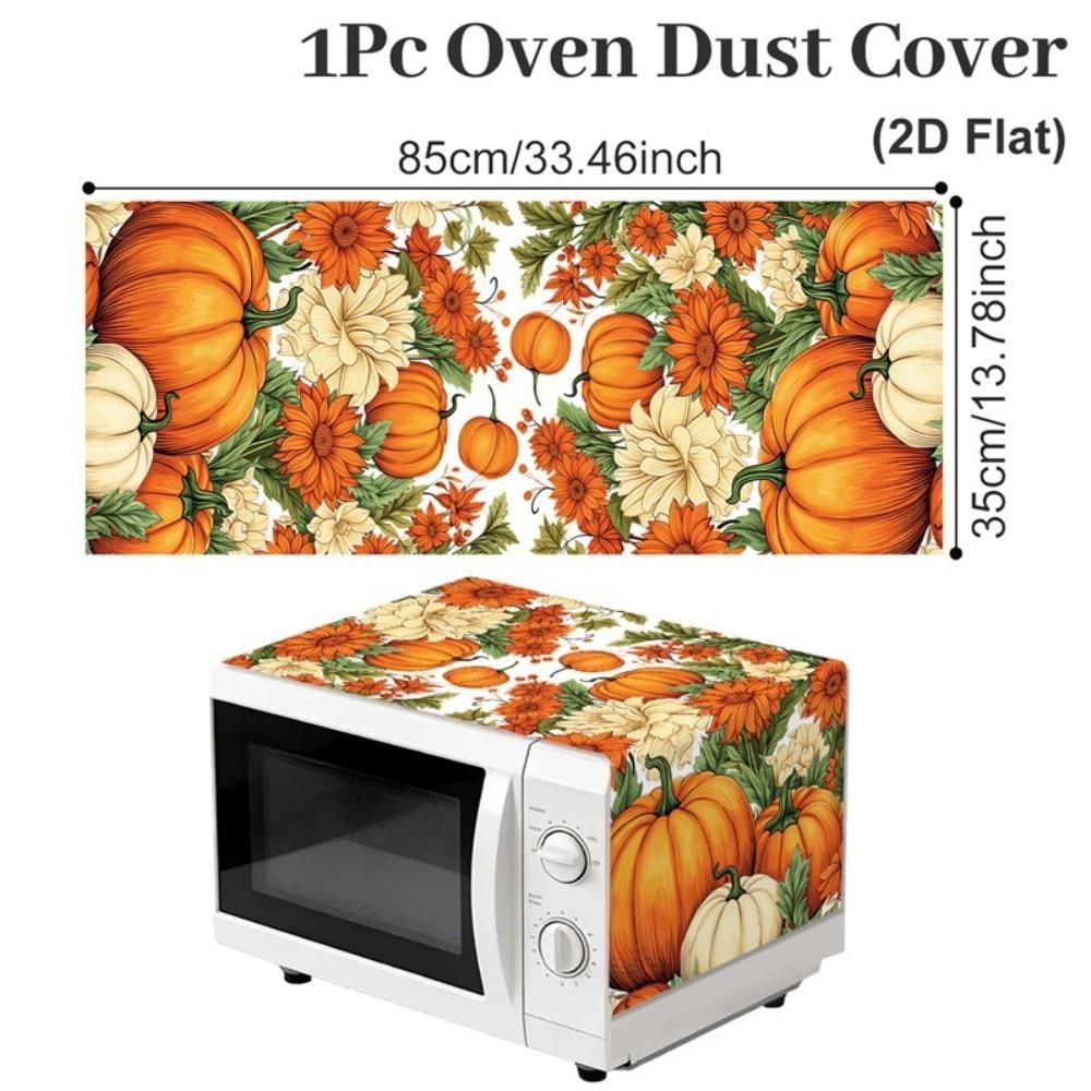 Floral Microwave Cover Universal Dust Protector Mat Microwave Oven Dust Cover Kitchen Appliance