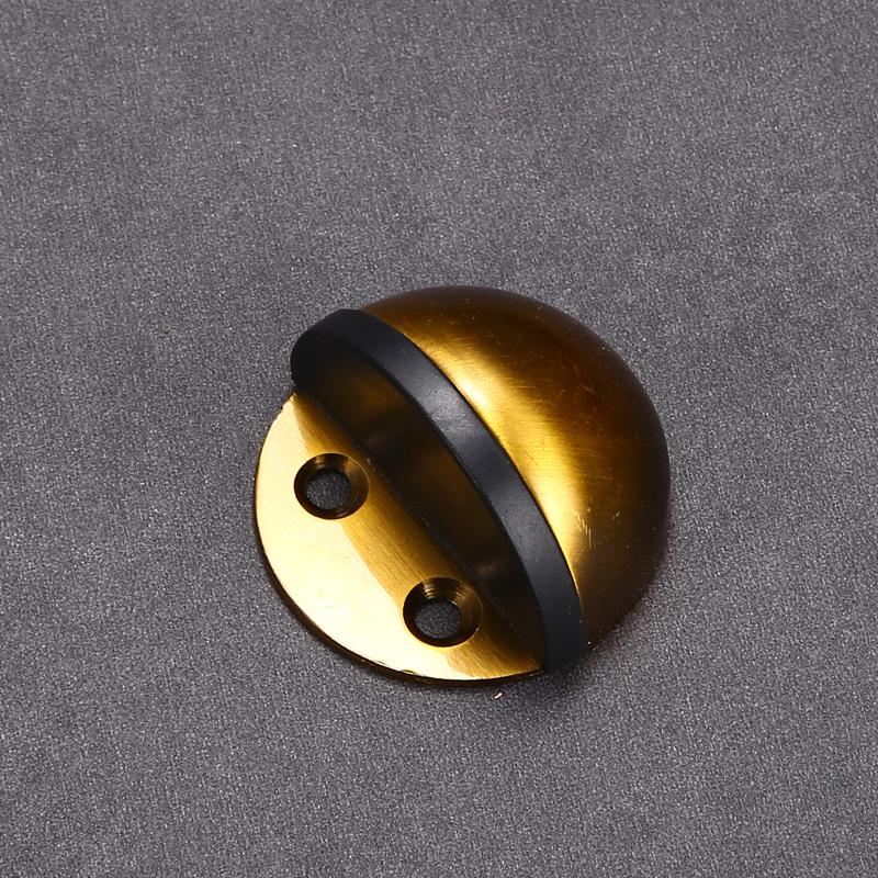 No-Drill Stainless Steel and Wood Magnetic Door Stopper Anti-Collision Floor Mount