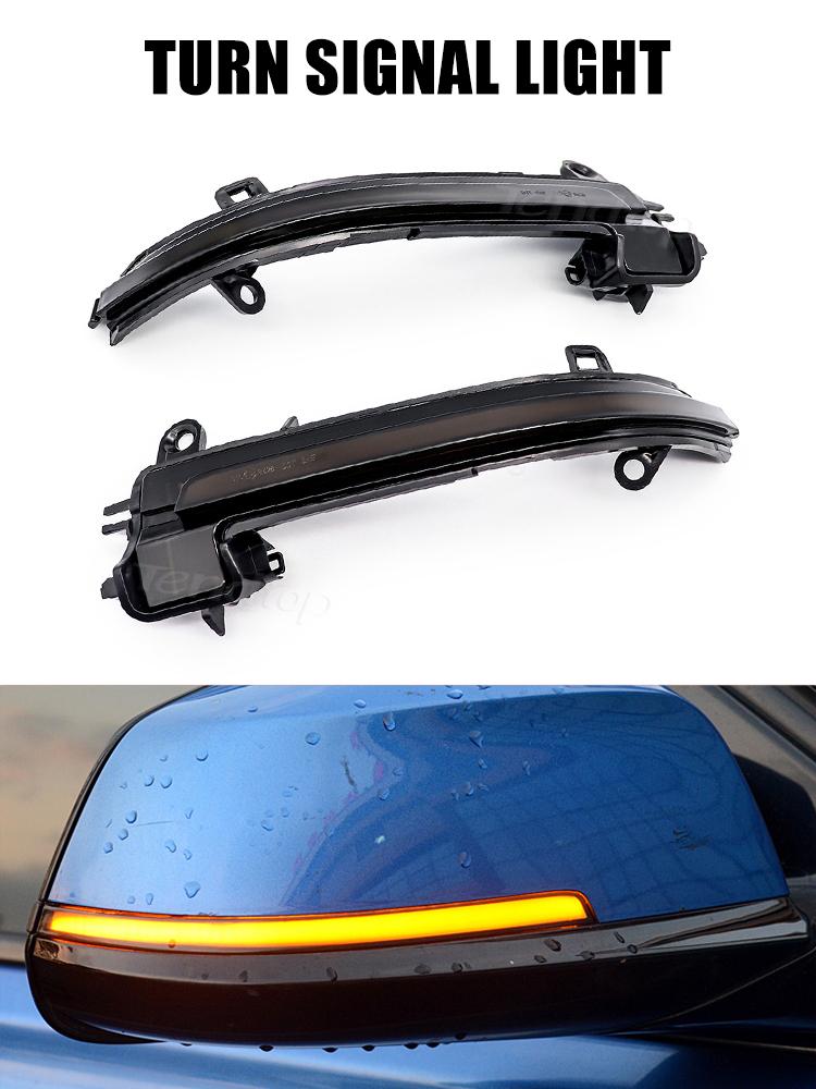 LED Mirror Dynamic Turn Signal Lights for BMW F20 F21 2 F22 F87 3 F30 F31 F34 F35 X1 I3 Rearview Blinker Amber White Blue Lamp
