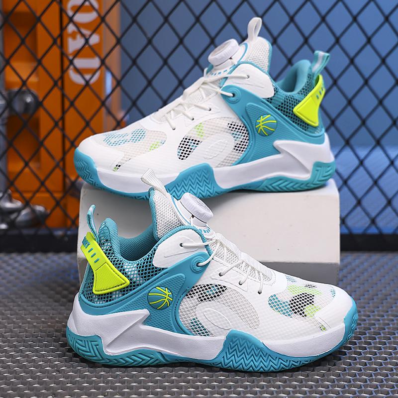 31-40 Jugend Anti-Rutsch und Abriebfestigkeit Übergröße Bequem und Modisch High Top Mesh Basketballschuhe Sportschuhe