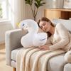 Realistice White Goose Plush Toys Soft Material Desktop Companion  Desktop Decoration