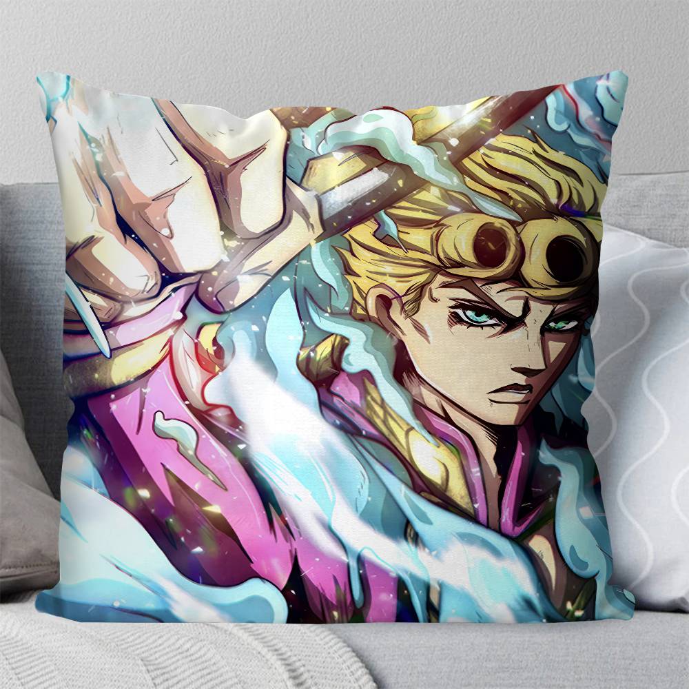 Anime JOJO Bizarre Adventure Pillow Case Square Pillow Bedroom Sofa Leisure Comfort Cushion Car Living Room Home Decoration