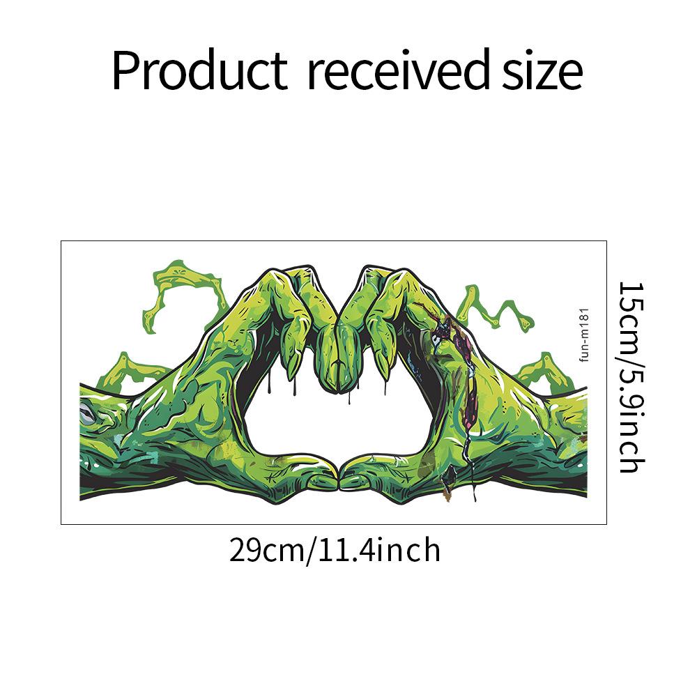 

Fun-m181 Хэллоуин смешные зеленые руки, чем сердце домашняя ванная комната украшение ванной туалет наклейка 15*29CM/fun-m181