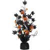 Halloween Artificial Tree Decoration With Pumpkins and Black Maples Leaves for Home Party Desktop Display