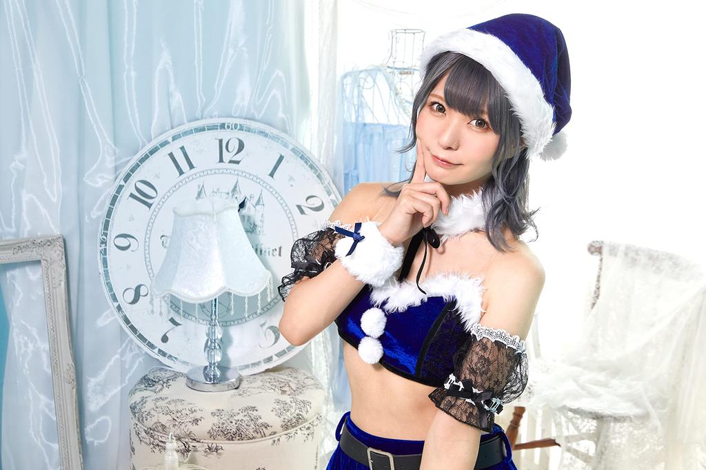 Clearstone SugarWhip Cosplay Christmas Lace Bustier Royal Santa, Blue, Women's