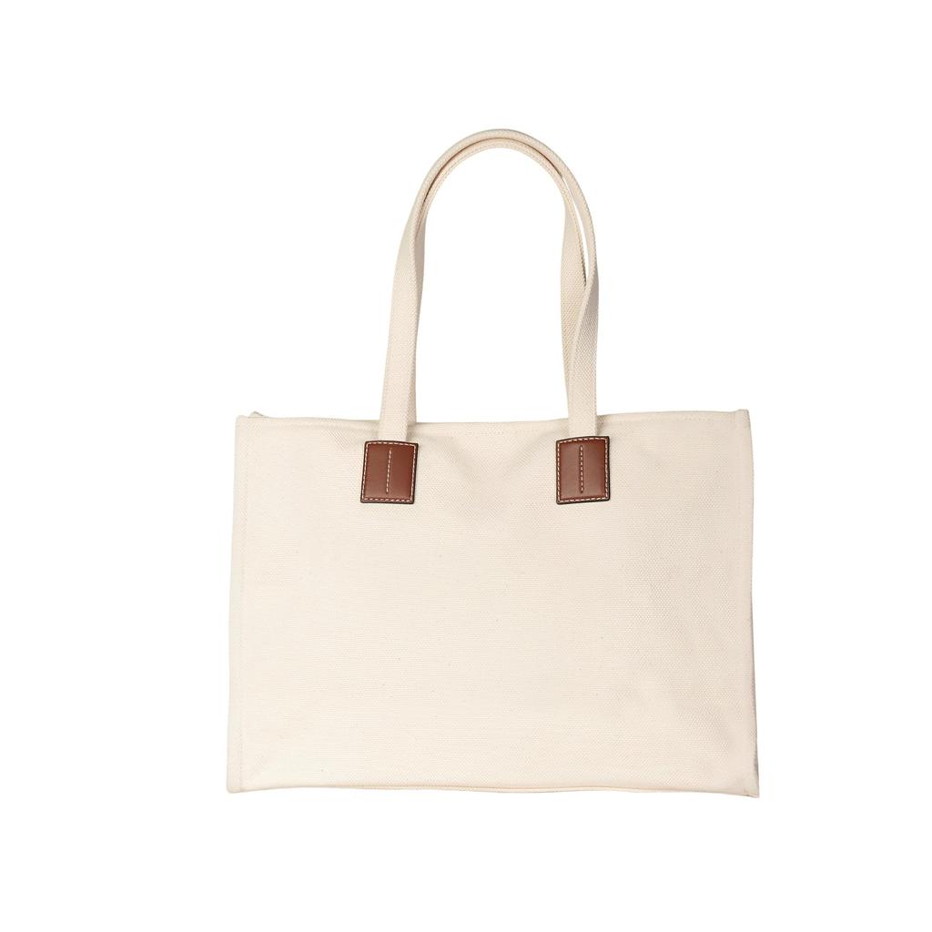 Bally Akelei Letter Logo Canvas Tote Bag Shopping Bag Shoulder Handbag Women Tote White 6307809