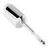 Stainless Steel Handle Toilet Brush with Holder Home Hotel Bathroom Cleaning Tool Set (White)