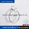 304 Stainless Steel Wall-Mounted Towel Ring for Bathroom, Kitchen, and Hotel Use