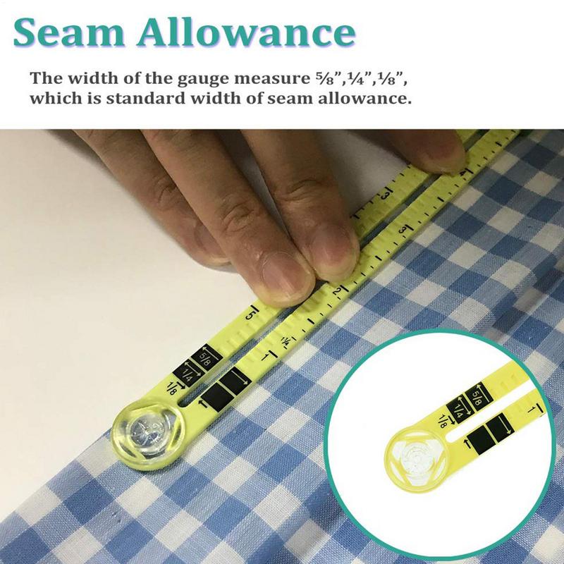 5-w-1 Linijka do szwów Miernik do patchworku Pikowania Linijka krawiecka Aluminiowo-plastikowy suwakowy miernik Pomocnik do rozmiarów Dropshipping