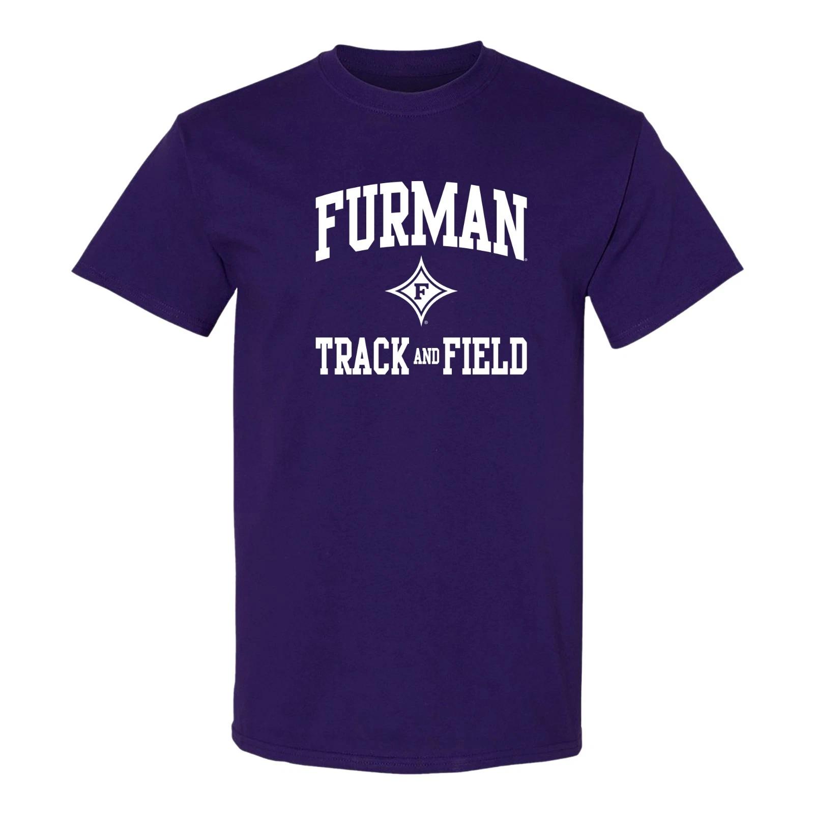 Furman Arch Logo Track & Field T-Shirt - Purple 2XL