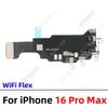 OEM NFC Bluetooth GPS Cellular Antenna WI-FI Signal Pressure Microphone Wifi Flex Cable For iPhone 16 Pro Max Plus 16e Parts