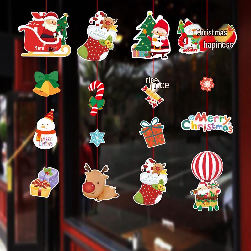 Christmas Cartoon Paper Hanging Decorations