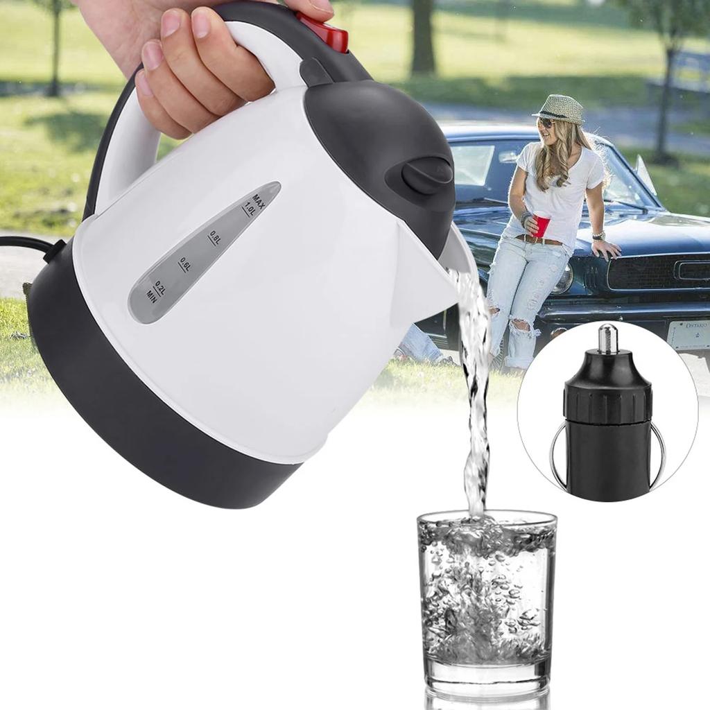 Tragbarer 1000ml 24V Reise Auto LKW Wasserkocher Wassererhitzer Flasche für Tee Kaffee Zubereitung