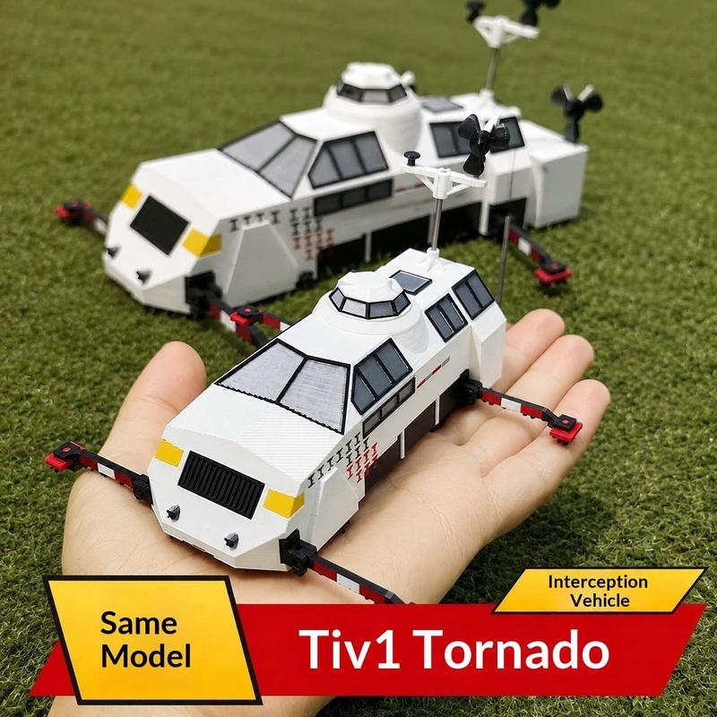 3d Printed Tiv1 Tornado Intercept Vehicle Model With Deployable Lift Chassis Articulated Toy Desktop Display Decor Gift