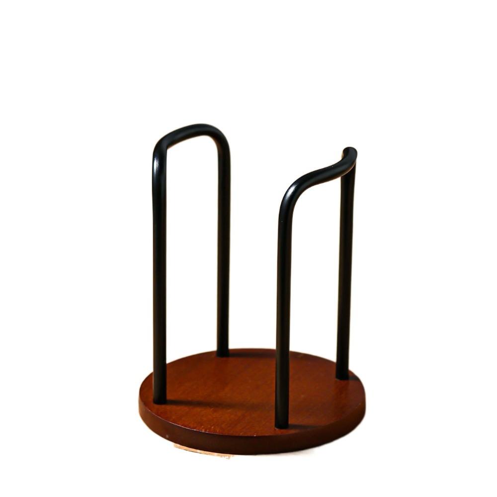

Dust-proof Paper Cup Storage Rack Wood Brass Cup Display Stand Office
