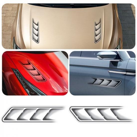 2× Car Sticker Auto Air Flow Fender Side Vent Decal Decor Universal Accessories