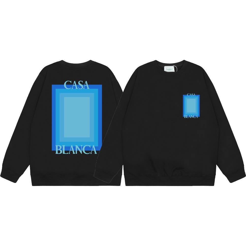 Grenzüberschreitende trendige Marke Casablanca Casablanca Buchstabe gemaltes Print 380g Herren- und Damen- Rundhals-Pullover