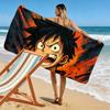 One Piece Anime Epic Illustration Print Beach Towel, Large Soft Quick Dry Towel for Beach Camping Swimming
