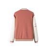 Anta Lifestyle Series Color Block Letter Single Button Comfortable Breathable Loose Baseball Jacket Women Jackets Peony-Pink 162518701S-2