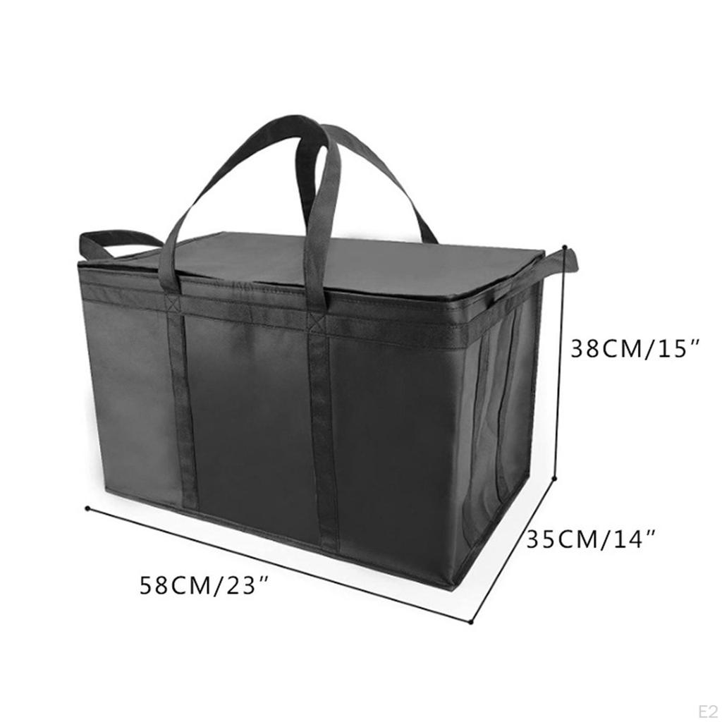 Insulated Delivery Bag Takeaway Handbag Food Warmer Tote Large Grocery for Parties