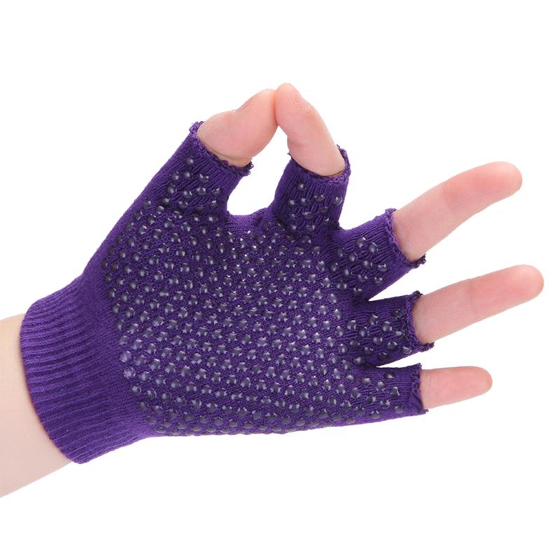 Half Finger Yoga Gloves Non-Slip Dispensing Sweat Absorbing Cotton Sports Gloves