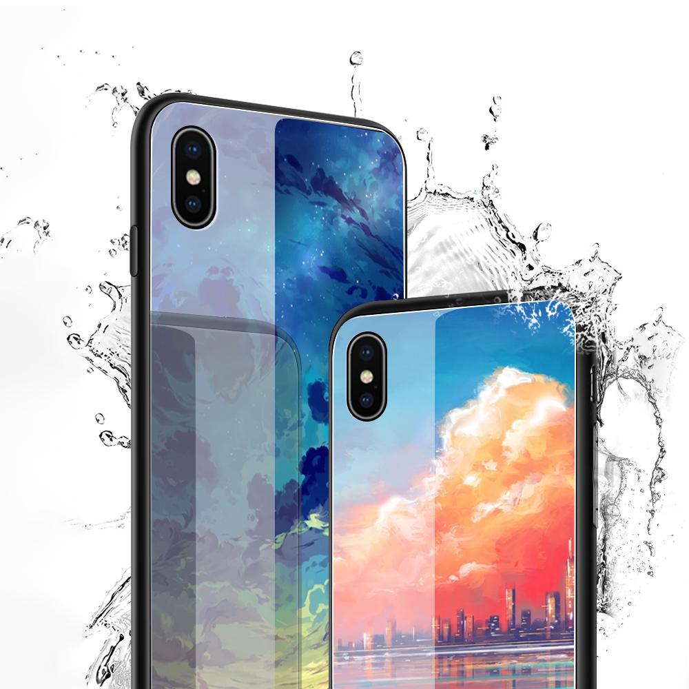 Tempered Glass Phone Case For iPhone 11 12 13 14 15 16 17 Redmi 10 12 14C Note10 Note14 Xiaomi 11Lite PocoC75 Soft Edge Shockproof Smooth Shell