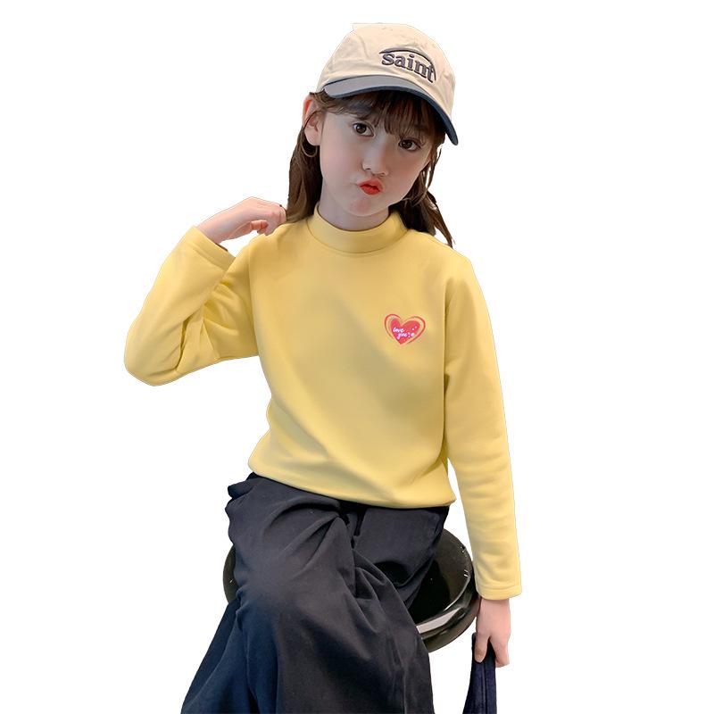 Flickors termiska baslager med halvhög hals - Mjukt, varmt underställ för höst och vinter