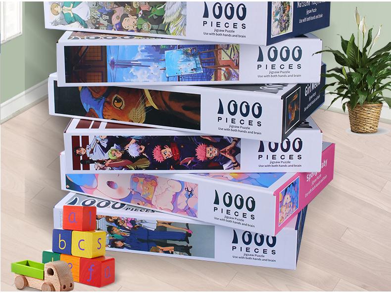 Tisícidílné zakázkové puzzle pro věk 3-10 let, vzdělávací hračka a připravené k zarámování pro dospělé a děti