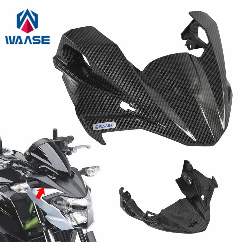 WAASE For Kawasaki Z650 Z 650 ABS 2017 2018 2019 Front Headlight Case Top Bodywork Fairing Cover