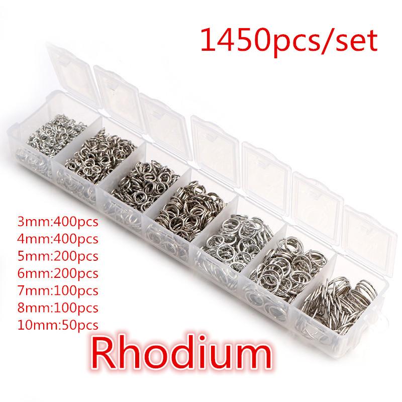 One Set Box 3 4 5 6 7 8 10mm Bronze Gold Silver Palted Open Jump Rings Split Rings Link Loop For DIY Jewelry Making Findings