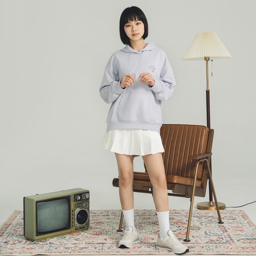 (WMNS) New Balance Logo Sportswear Hoodie Asia Sizing 'Purple' Women's 5CD12132-DV