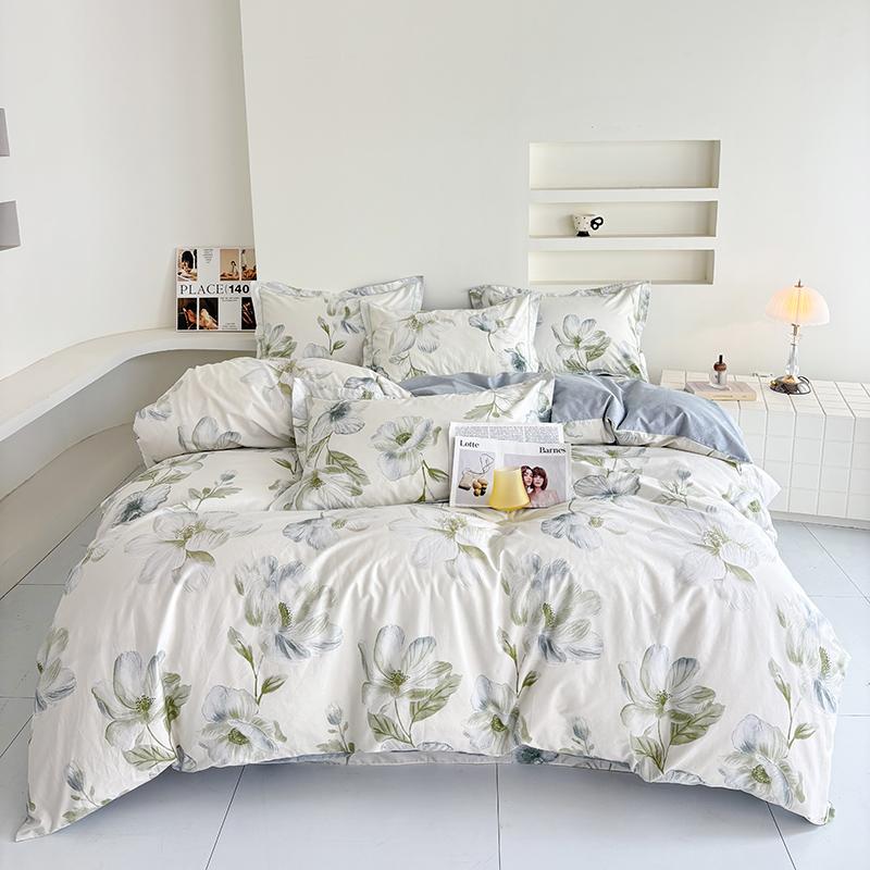 100% Cotton Printed Duvet Cover Set 3PC Soft Skin Friendly Bedding With One Quilt Cover And Two Pillowcases