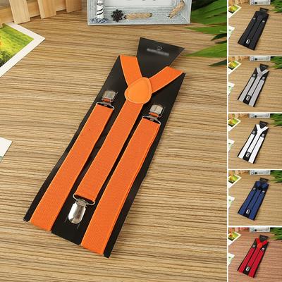 PU Leder Hosenträger Hosenträger Hosenträger Farbe Party Hosenträger Y-Rücken Clip-on Farbe Party Verlängern Vintage Verstellbar Herren