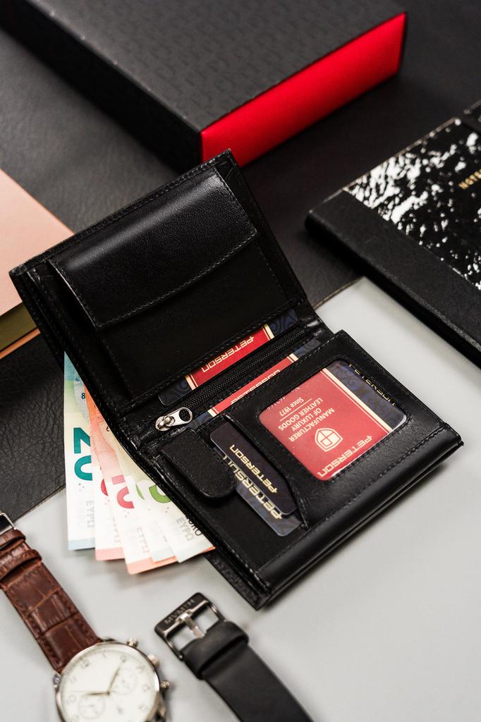 PTN Leather Wallet PTN 317-PR 2-1-1-2152 Black
