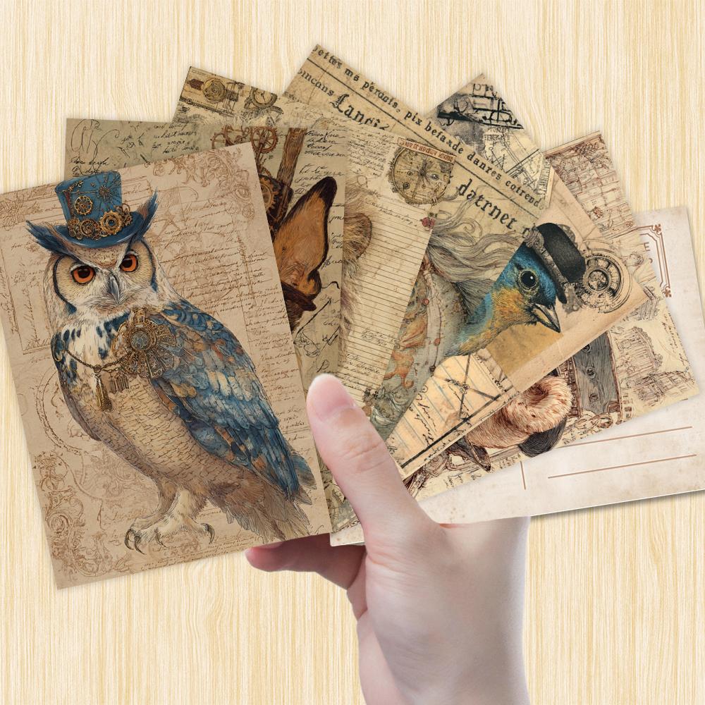 32pcs, Punk Mechanical Animal Postcard, Birthday/Anniversary Gift, Collectible, Suitable for Gift Giving, Can Be Mailed.