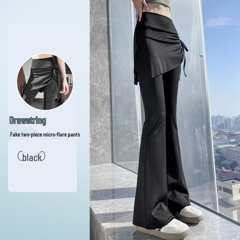 Women's Plus Size High Waist Skirted Yoga Pants for Spring & Autumn - Two-Piece Running & Fitness Set