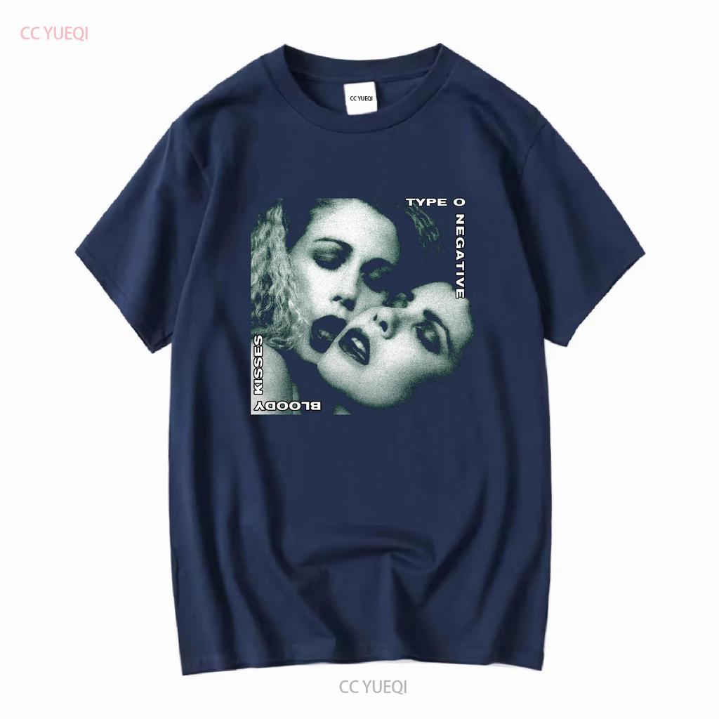 Bloody Kisses T-shirt Type O Negative Vintage Album Inspirerad 90-tals Gotisk Metal Fan Merchandise långa eller korta ärmar vintage Tvättad