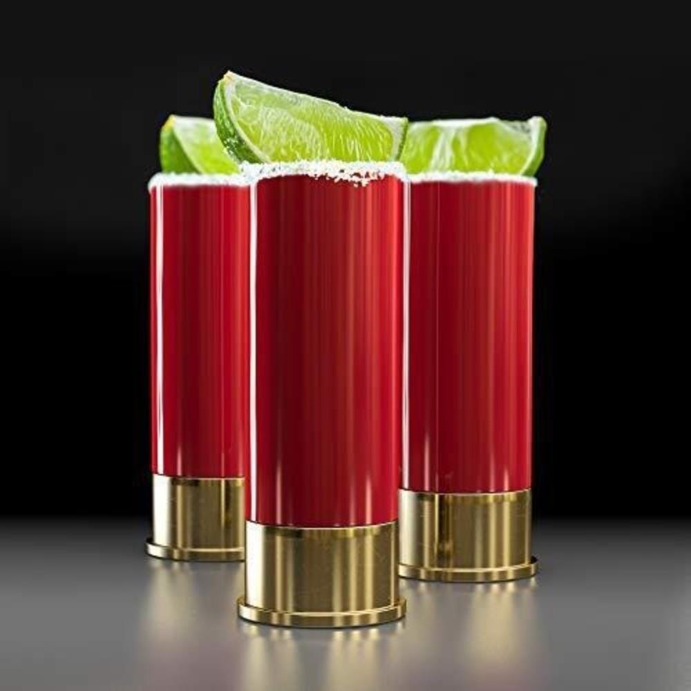 4 Stück/Set Shotglas Trinkbecher in Lebensmittelqualität 12 Gauge Flachbecher Tequila-Gläser Soldatenlippenstift