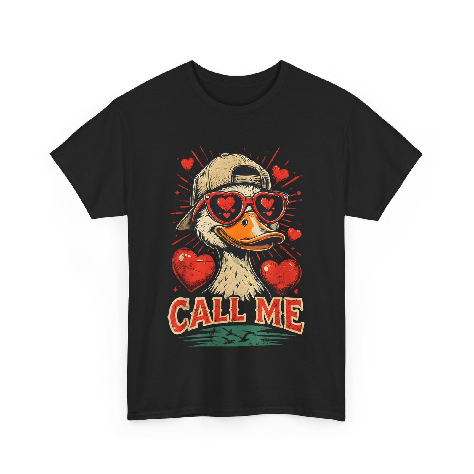 Boys Call Me Duck Hunting Valentine Day Mallard Duck Kids T-shirt XXL