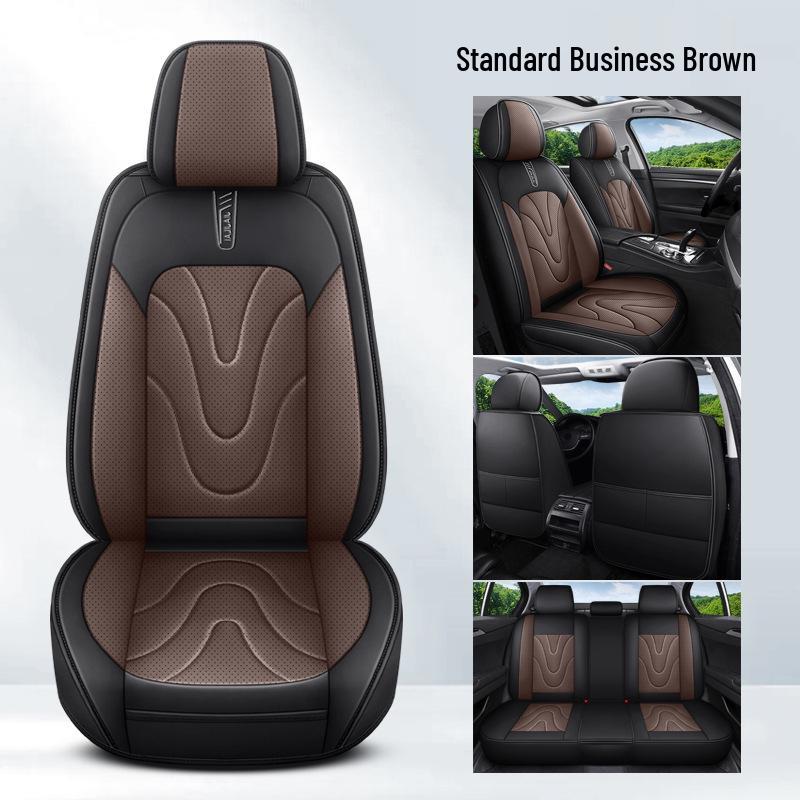 Napa Leather All-Season Universal Car Seat Cover, Five-Seater Full Coverage Cushion