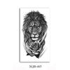 Waterproof Temporary Tattoos for Men Women Animal Lion Tiger Bear Tattoo Stickers Wolf Crown Body Art Arm Fake Tatoo