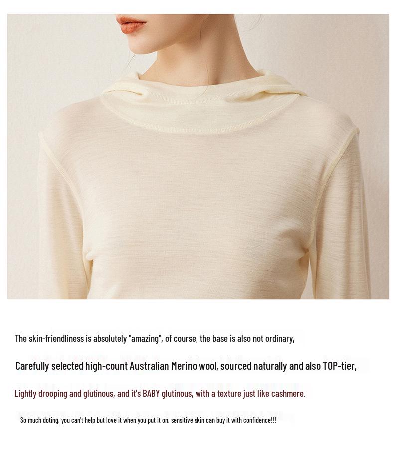Women's High-Quality Imitation Wool Base Layer Hoodie for Autumn/Winter