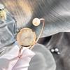 Fashion Pearl Bracelet Watch Gemstone Quartz Rhinestone Dial Watch Quartz Wristwatch  Evening Party