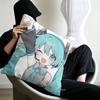 Classic Game Pillow Case Sofa Living Room Bedroom Headboard Backrest Cushion Square Cushion H-Hatsune Girl M-Miku Nap Time