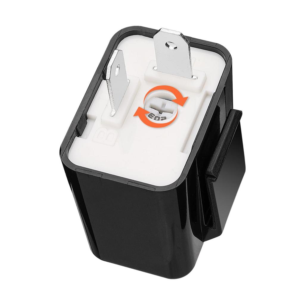 Weasch 2 Pack 12VDC Adjustable Prong Flasher Replacement Compatible LED Electronic Flasher Relay for