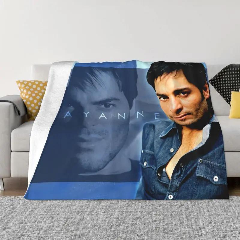 Chayanne Puerto Rican Latin Pop Singer Ultra-Soft Fleece Throw Blanket Warm Flannel Blankets for Bed Car Couch Bedspreads