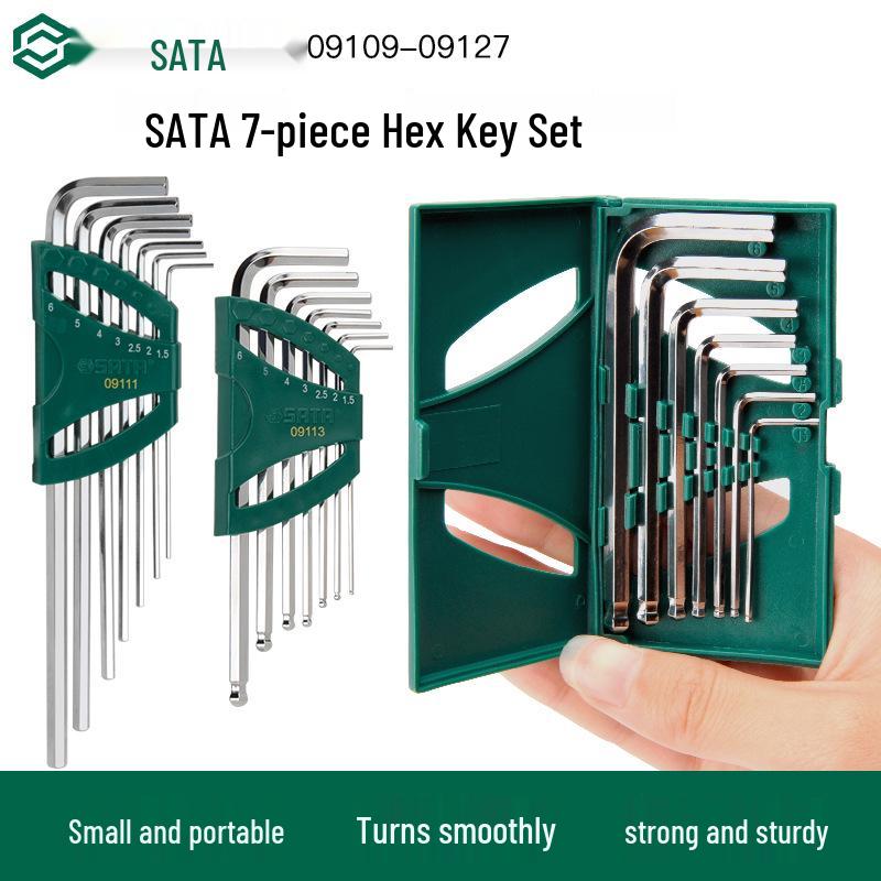 SATA Extra Long Ball End Hex Key Set, 7-Piece Special Length