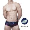 Digital Universe Swim Boxer Sexy Low-rise Swim Brief Mens Swim Trunks Square Cut