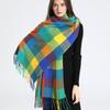 Luxury Plaid Scarf Winter Warm Cashmere Women Long Pashmina Foulard Female Scarves Lady Tassel Shawl Wraps  Design New